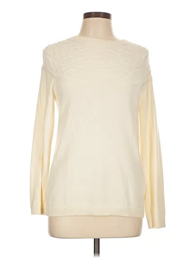 Pre-owned Talbots Pullover Sweater In White