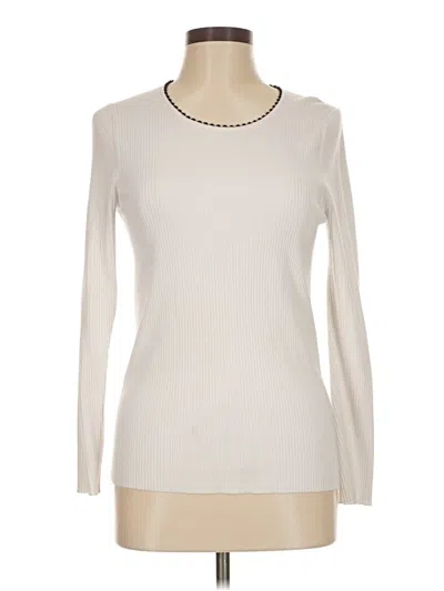 Pre-owned Talbots Pullover Sweater In White