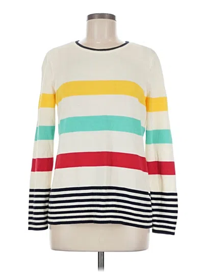 Pre-owned Talbots Pullover Sweater In White