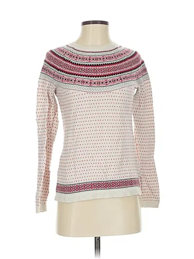 Pre-owned Talbots Pullover Sweater In White