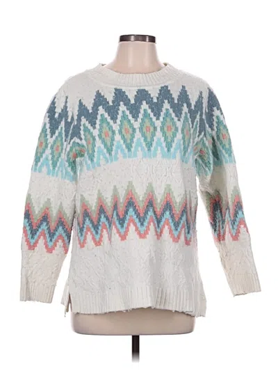 Pre-owned Talbots Pullover Sweater In White