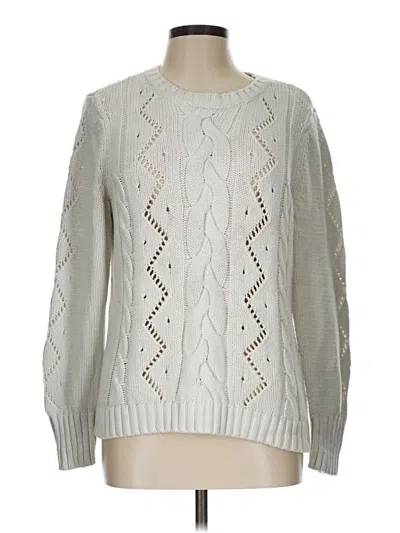 Pre-owned Talbots Pullover Sweater In White