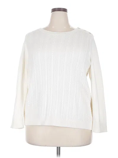 Pre-owned Talbots Pullover Sweater In White