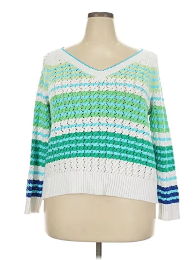 Pre-owned Talbots Pullover Sweater In White