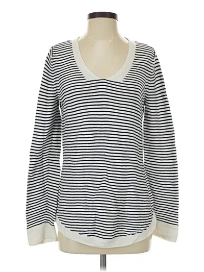 Pre-owned Talbots Pullover Sweater In White