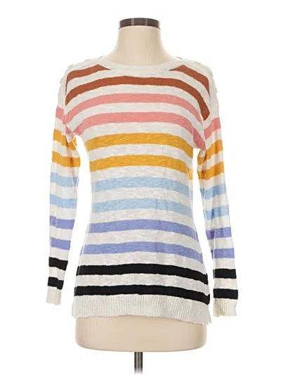 Pre-owned Talbots Pullover Sweater In White
