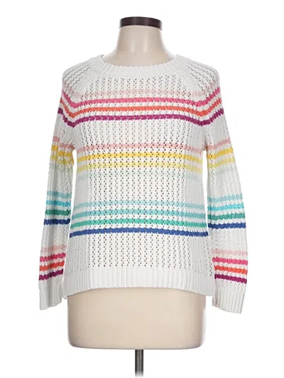 Pre-owned Talbots Pullover Sweater In White