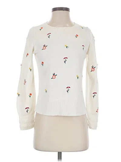 Pre-owned Talbots Pullover Sweater In White