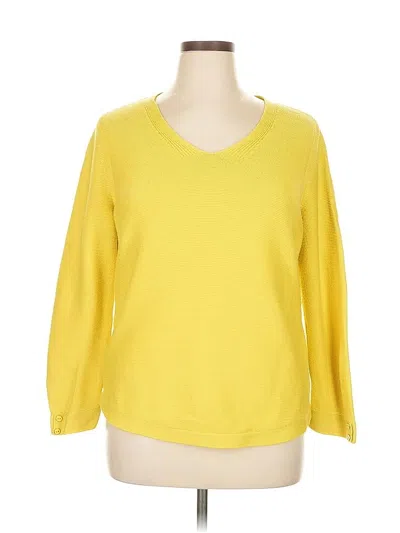 Pre-owned Talbots Pullover Sweater In Yellow
