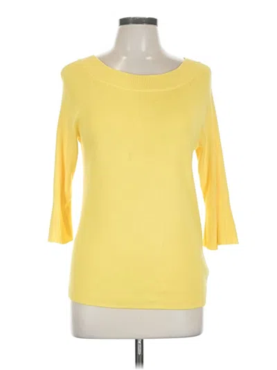 Pre-owned Talbots Pullover Sweater In Yellow