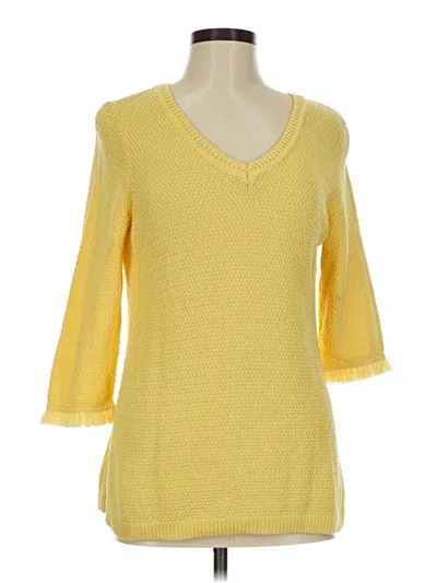 Pre-owned Talbots Pullover Sweater In Yellow