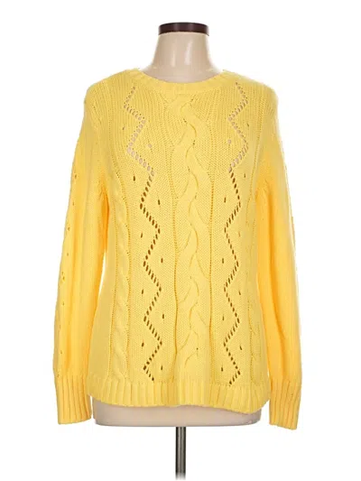 Pre-owned Talbots Pullover Sweater In Yellow