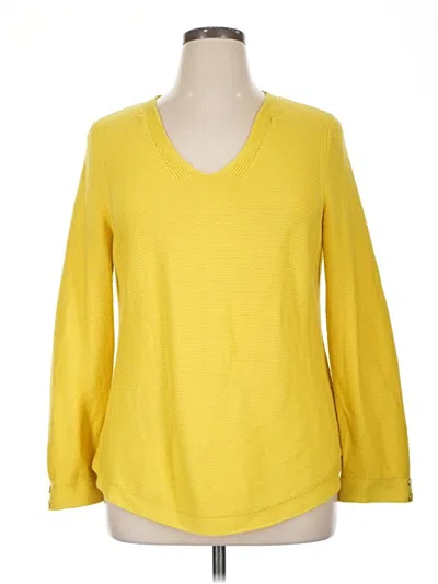 Pre-owned Talbots Pullover Sweater In Yellow