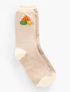 Talbots Pumpkin Trouser Socks - Light Oat Heather - 001  In Neutral