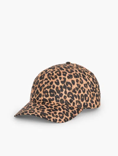 Talbots Quilted Leopard Baseball Cap - Brown - 001