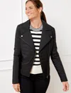 Talbots Quilted Moto Jacket - Black - 2x