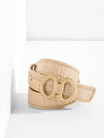 Talbots Raffia Belt - Natural - Large  In Brown
