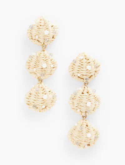 Talbots Raffia Seashell Drop Earrings - Fawn/gold - 001