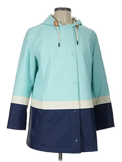 Pre-owned Talbots Raincoat In Teal