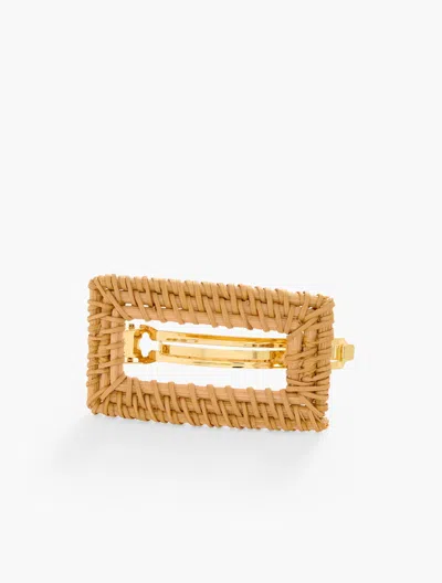 Talbots Rattan Barrette - Mezzo Brown - 001