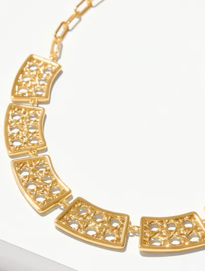 Talbots Rattan Texture Collar Necklace - Gold - 001