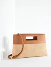Talbots Rectangular Raffia Clutch - Natural - 001  In Brown