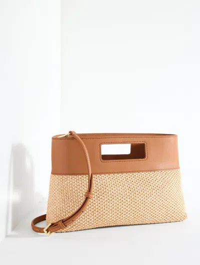 Talbots Rectangular Raffia Clutch - Natural - 001  In Brown