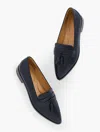 Talbots Reece Pointed Toe Nappa Loafers - Blue - 11m  In Blue