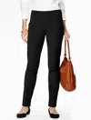 Talbots Refined Bi-stretch Side-zip Straight-leg Pants - Curvy Fit - Black - 12  In Black