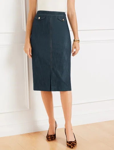 Talbots Refined Denim Midi Skirt - Indigo - 22