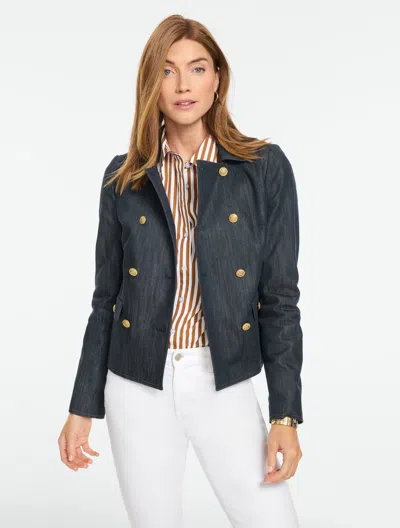 Talbots Refined Denim Short Jacket - Faux Indigo - 2