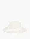 Talbots Refined Straw Fedora Hat - Ecru - 001  In Ecru
