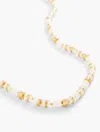 Talbots Reflections Beaded Necklace - White/gold - 001  In Multi