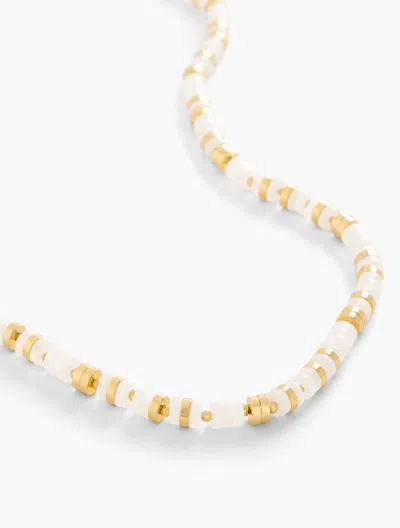 Talbots Reflections Beaded Necklace - White/gold - 001  In Multi