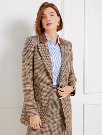 Talbots Plus Size - Relaxed 90s Blazer - Autumn Check - Ginger/brown - 18  In Ginger,brown