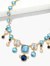 Talbots Resplendent Cushion Necklace - Blue Spruce/gold - 001