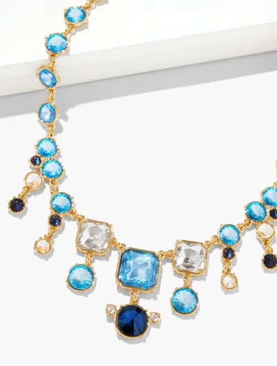 Talbots Resplendent Cushion Necklace - Blue Spruce/gold - 001