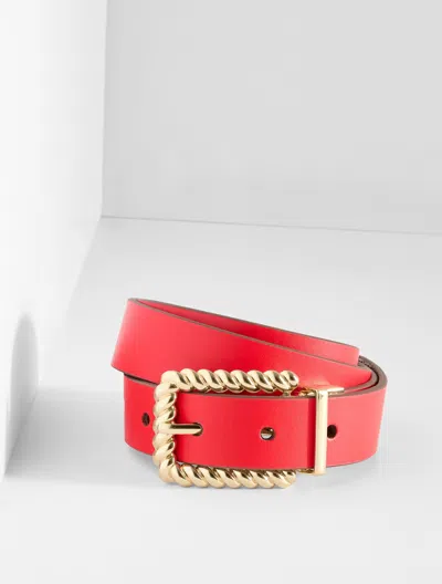 Talbots Reversible Leather Belt - Bright Apple/bronze - Medium