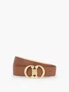 Talbots Reversible Metallic Belt - Cognac/gold - Medium  In Cognac,gold