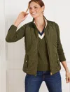 Talbots Plus Petite - Reversible Vest - Deep Moss/ivory - 3x - 100% Cotton  In Deep Moss,ivory