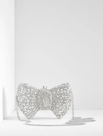 Talbots Rhinestone Bow Clutch - Clear - 001  In Transparent