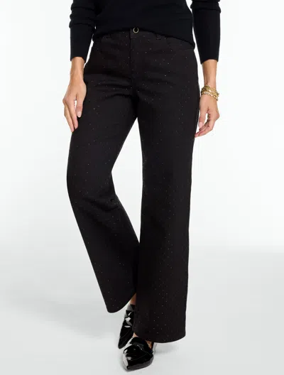 Talbots Rhinestone Classic Jean Trousers - Black - Black Studded - 2