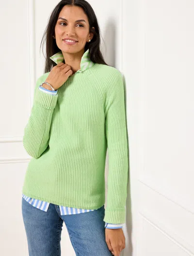 Talbots Ribbed Crewneck Sweater - Pistachio - X