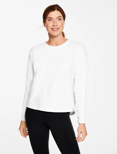 Talbots Ribbed Crewneck T-shirt - White - Medium