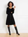 Talbots Ribbed Raglan Sweater Dress - Black - 2x  In Black