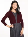 Talbots Ribbed Shrug - Rich Burgundy - Xl