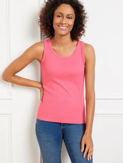 Talbots Ribbed Sleeveless Tank Top - Petunia Pink - Xl