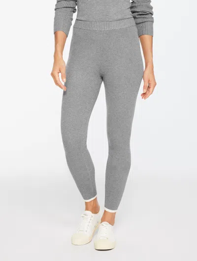 Talbots Ribbed Sweater Leggings - Horizon Grey Heather - Xl  In Gray
