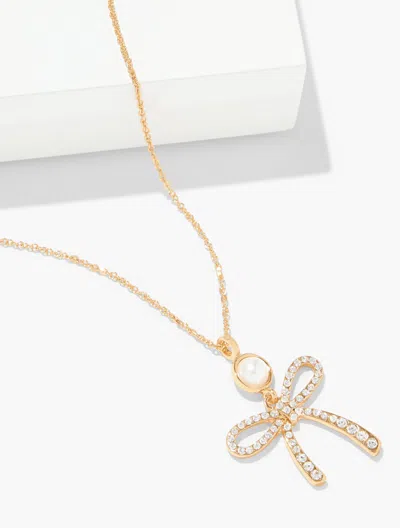 Talbots Ribbon Pearl Necklace - Ivory Pearl/gold - 001