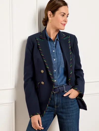 Talbots Ribbon Trim Blazer - Indigo - 22
